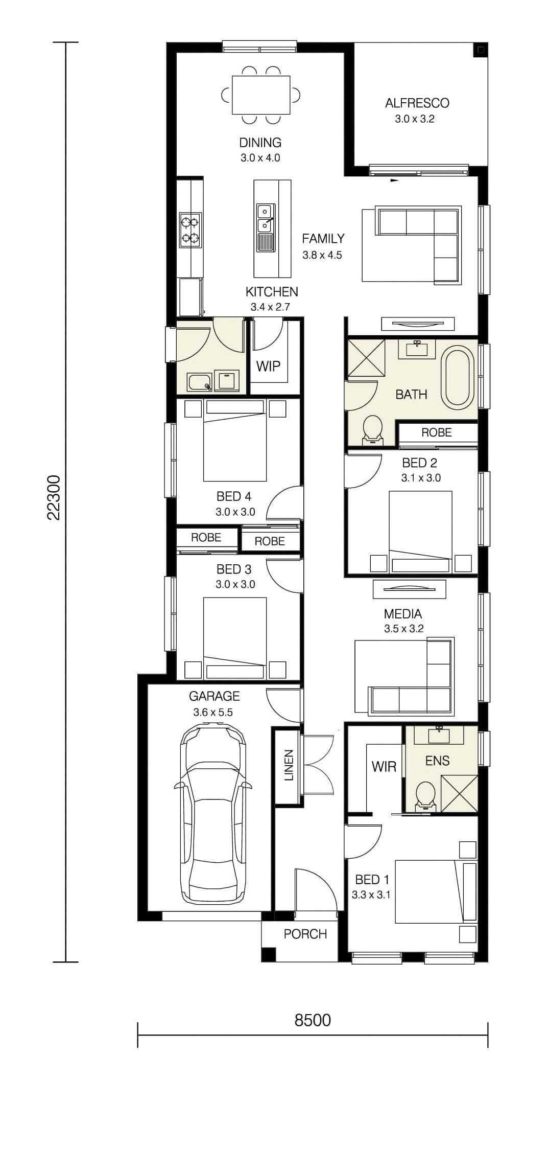 Narrow Lot Duplex Designs And House Plans Sydney, NSW