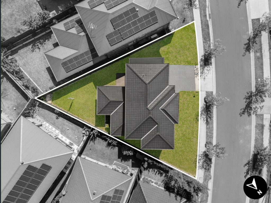 Aerial View of the Sutton Home in Claymore